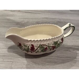 vintage Royal Gadroon floral gravy boat
